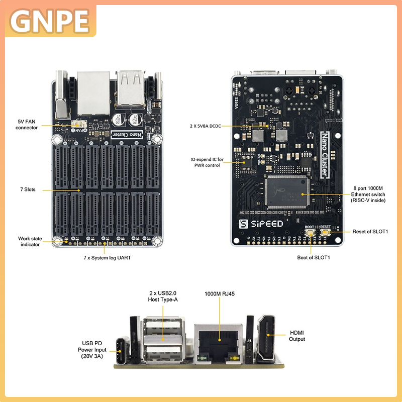 Sipeed NanoCluster Mini Cluste - Deskpi Super6C ulasan dan harga