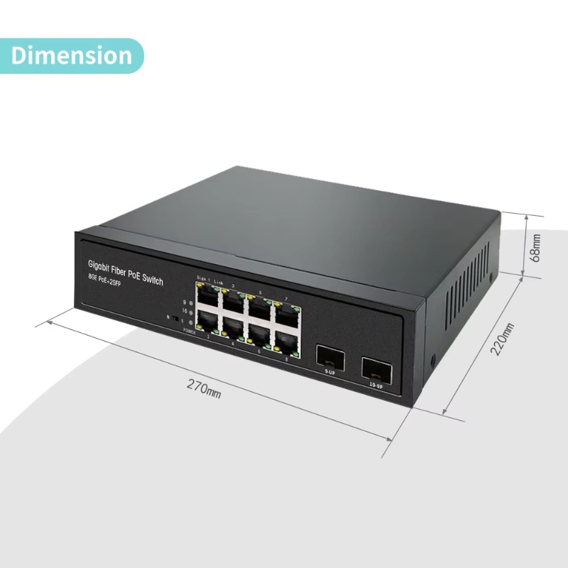 OEM ODM Switch PoE+ Ethernet 1 - Managed Gigabit Poe Switch 8 Port 802.3At ulasan dan harga