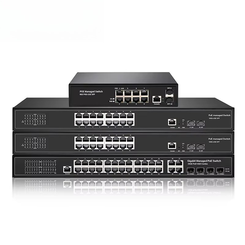 Switch PoE 8-Port 16 24 48 Por - Managed Gigabit Poe Switch 8 Port 802.3At ulasan dan harga