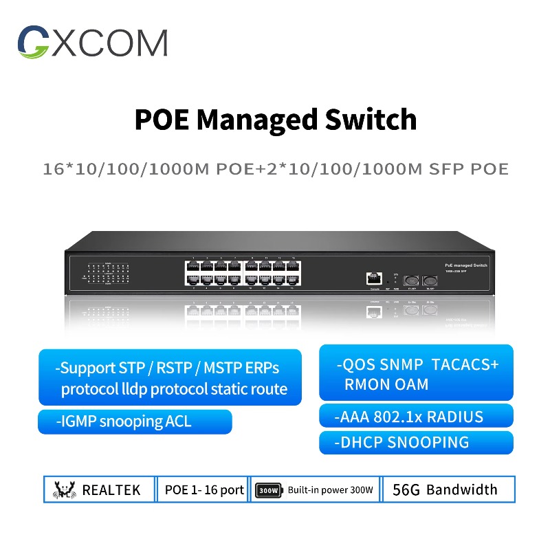 Switch PoE 8-Port 16 24 48 Por - Managed Gigabit Poe Switch 8 Port 802.3At ulasan dan harga