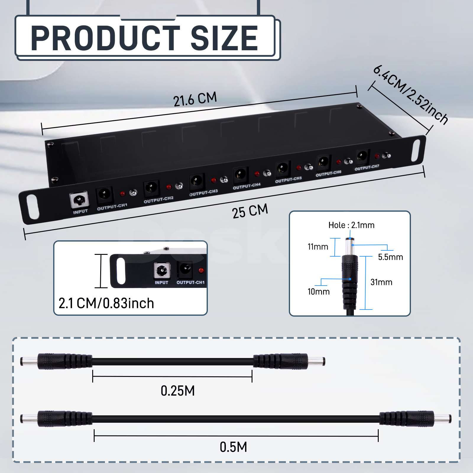 DeskPi DC PDU Lite 7-CH 0.5U u - Deskpi Super6C ulasan dan harga